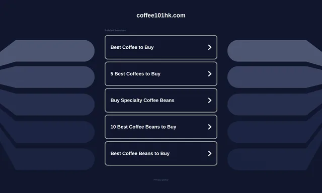 Coffee 101