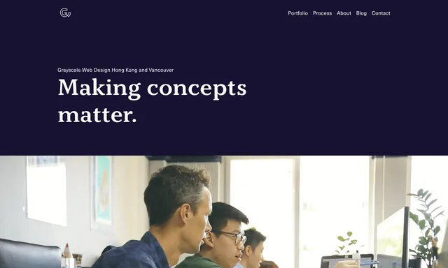 Grayscale Web Design Company Hong Kong