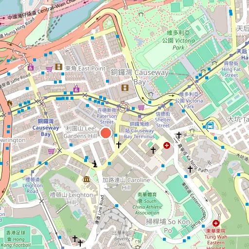 HK golf coaching位置地圖