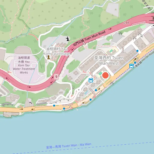 荃灣西約體育館位置地圖
