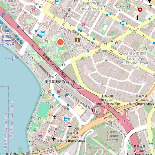 荃灣公園網球場。