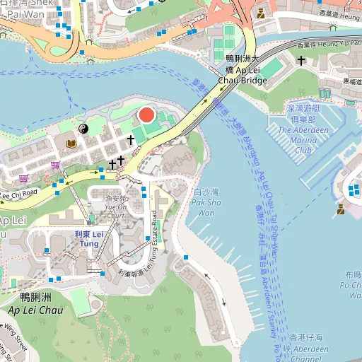 鴨脷洲大街足球場位置地圖