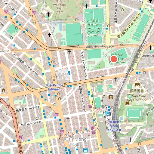 Mong Kok Stadium位置地圖
