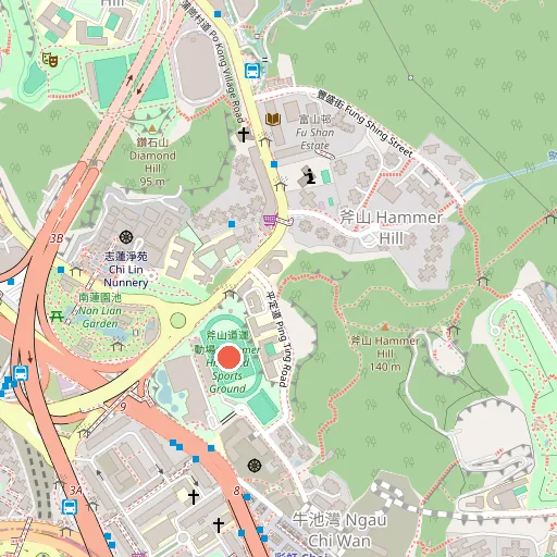 斧山道運動場位置地圖