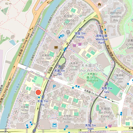 天暉路體育館位置地圖