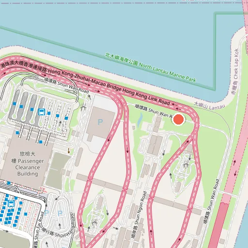 港珠澳大橋穿梭巴士位置地圖