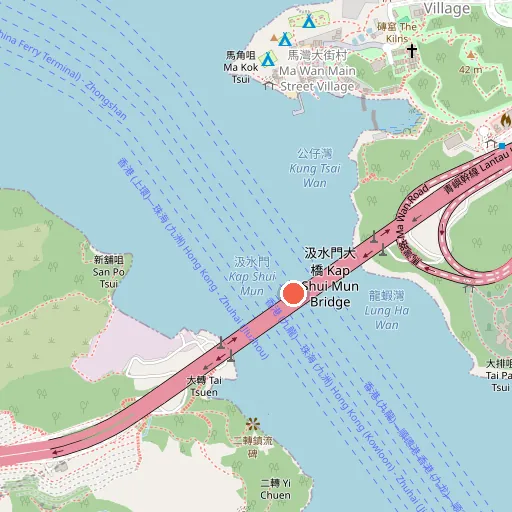 汲水門大橋位置地圖