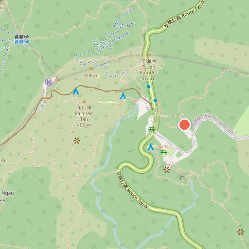 大帽山公園遊客中心茶水亭位置地圖