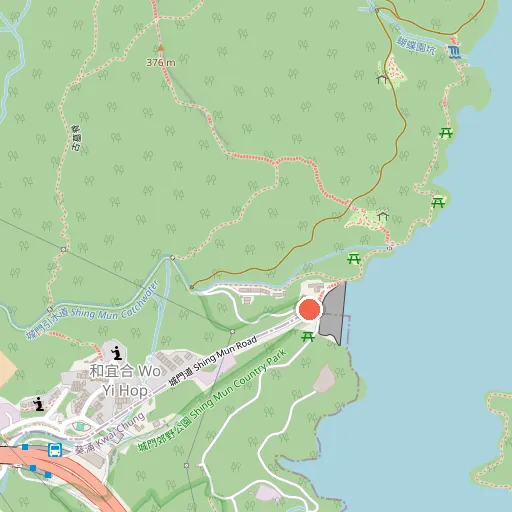 城門水塘主壩位置地圖