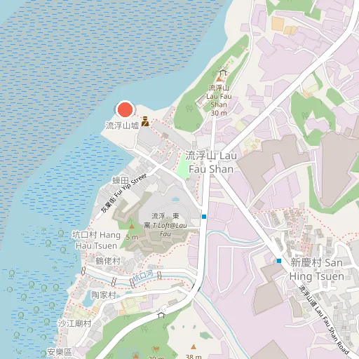 流浮山海邊位置地圖