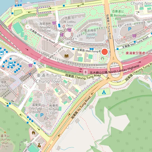 東涌北公園位置地圖