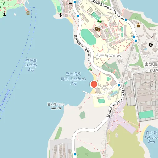 聖士提反灣泳灘位置地圖