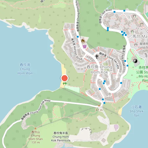 舂坎角泳灘位置地圖