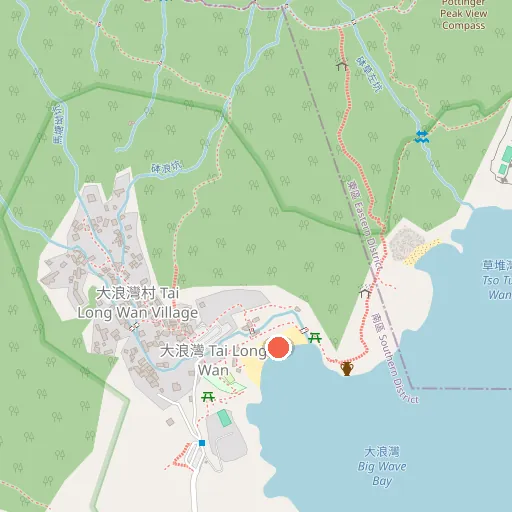 大浪灣泳灘位置地圖