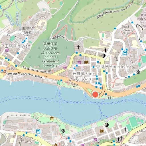 香港仔海濱公園位置地圖