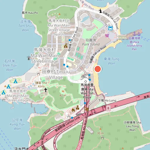 馬灣海灘位置地圖