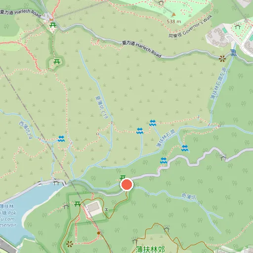 薄扶林公園位置地圖