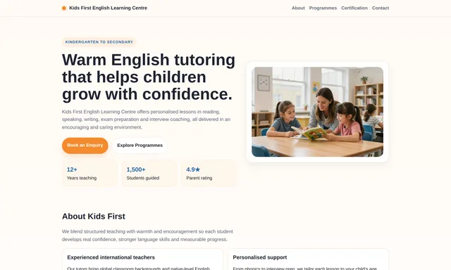 Kids First English Learning Centre