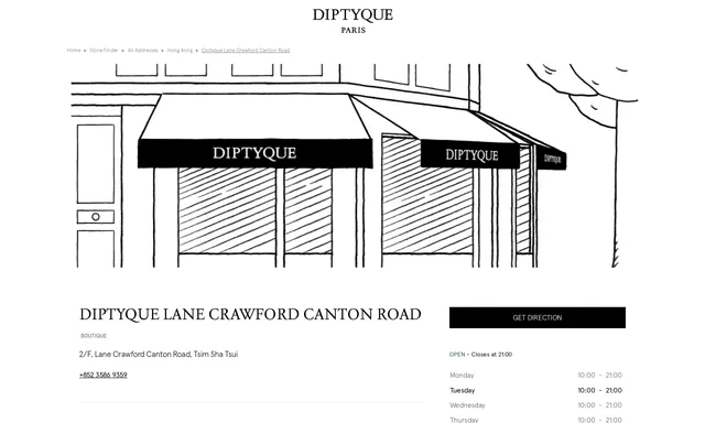 Diptyque Lane Crawford Canton Road