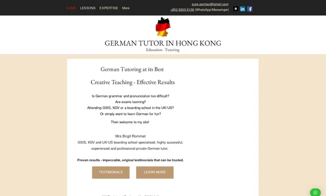 German Tutor in Hong Kong