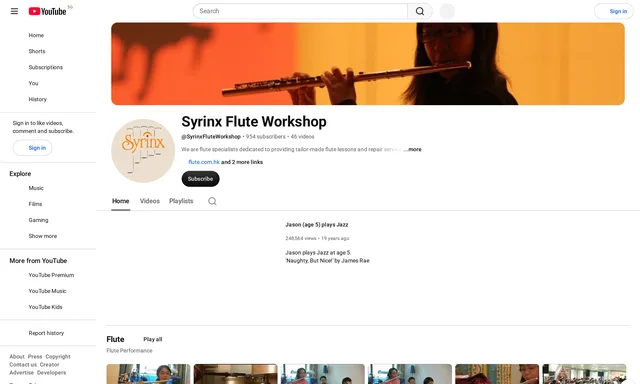 Syrinx Flute Workshop